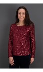 Arka Tawny Port Sophia Tawny Port Sequin Blouse  