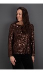 Arka Chocolate Sophia Chocolate Sequin Blouse  