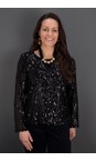 Arka Black  Sophia Black Sequin Blouse  