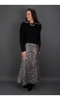 Brave & True Silver Sequin Ritz Sequin Stretch Skirt  