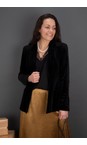 Tia Black  Velvet Stretch Black Blazer Jacket  
