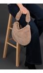 Gemini Label Bags Sand Ada Sand Faux Fur Bag  