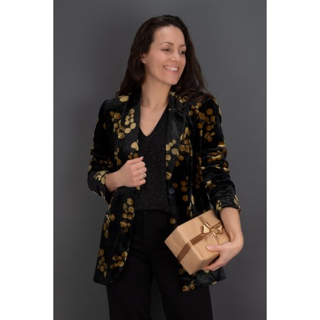 Masai Clothing MaJaxi Print Velvet Jacket - Grey