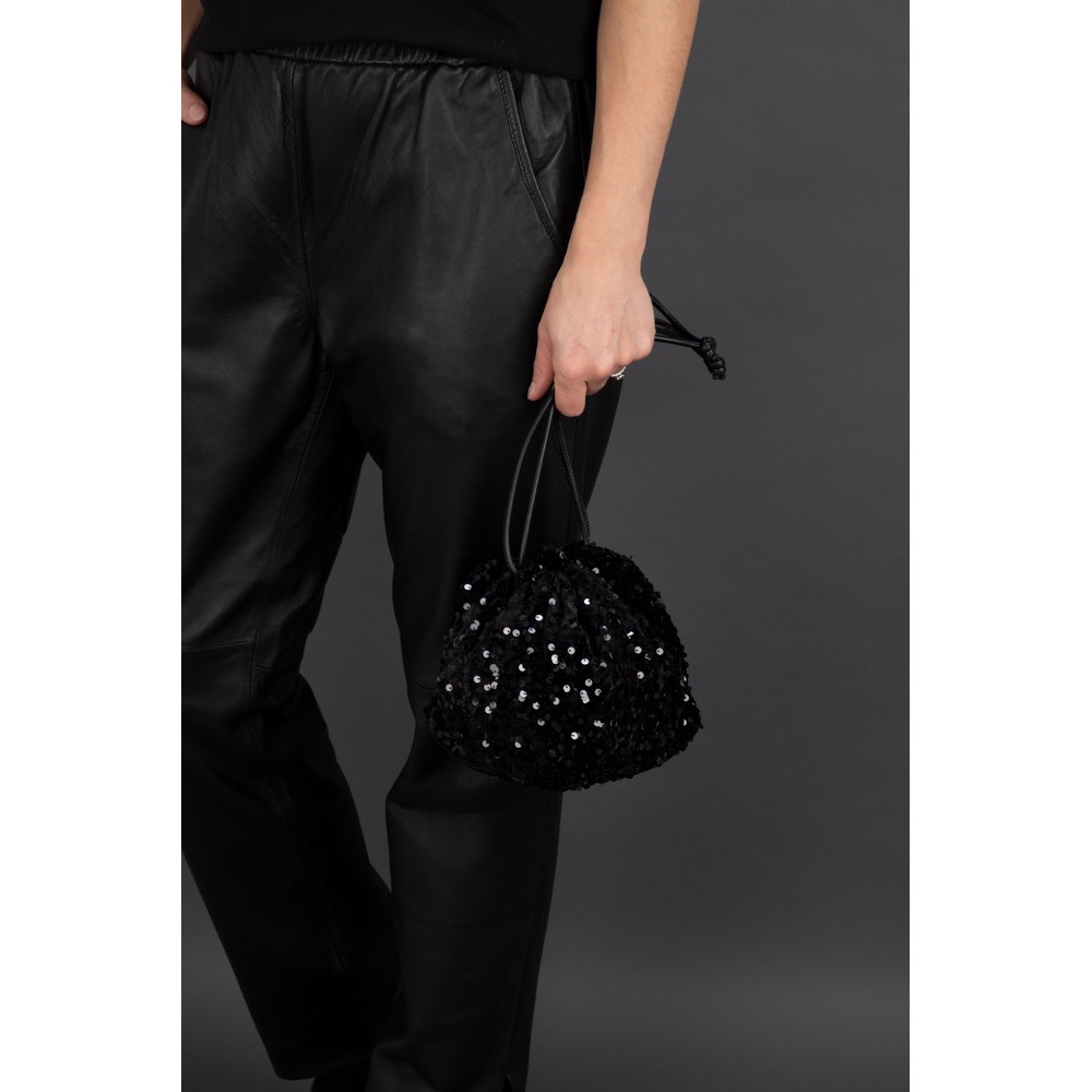 Gemini Label Bags Thea Sequin Shoulder Bag Black 