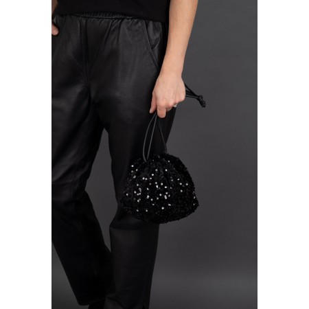 Gemini Label Bags Thea Sequin Shoulder Bag - Black
