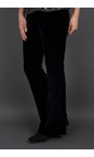Tia Black  Velvet Black Stretch Flare Trouser  