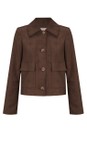 Robell Almond 18 Hilda Almond Faux Suede Jacket  