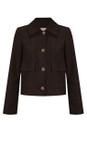Robell Dark Brown 39 Hilda Dark Brown Faux Suede Jacket  