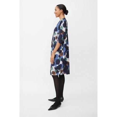 Masai Clothing MaNodetta Navy Blazer Print Dress - Blue