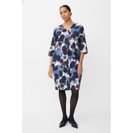 Masai Clothing MaNodetta Navy Blazer Print Dress - Blue
