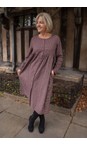 Thing Wine Drea Wine Mini Check Button Dress  