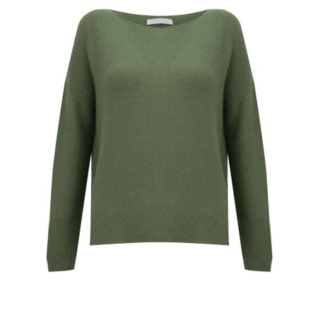 Amazing Woman Jenna Sage Fine Rib Boat Neck Knit - Green