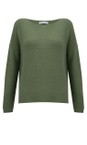 Amazing Woman Sage Jenna Sage Fine Rib Boat Neck Knit  
