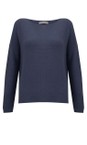 Amazing Woman Shadow Blue Jenna Shadow Blue Fine Rib Boat Neck Knit  