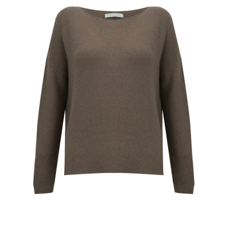 Amazing Woman Jenna Slate Fine Rib Boat Neck Knit - Grey