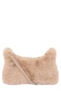 Gemini Label Bags Sand Ayla Sand Faux Fur Crossbody Bag  