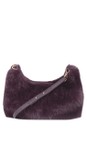 Gemini Label Bags Coffee Ayla Coffee Faux Fur Crossbody Bag  