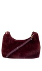 Gemini Label Bags Wine Ayla Wine Faux Fur Crossbody Bag  