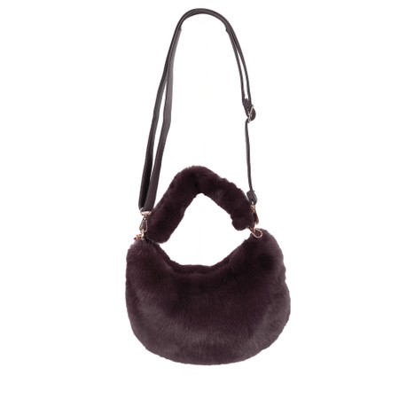 Gemini Label Bags Ada Coffee Faux Fur Bag - Brown