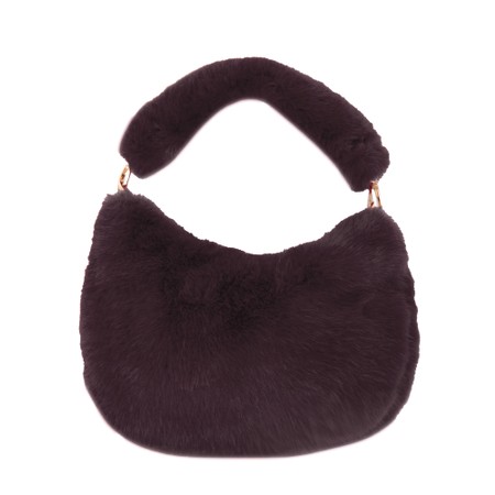 Gemini Label Bags Ada Coffee Faux Fur Bag - Brown