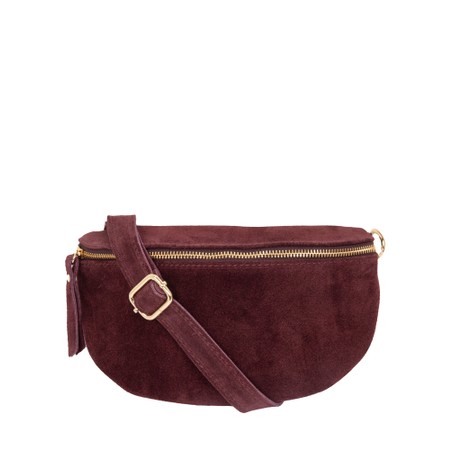 Gemini Label Bags Dahlia Suede Crossbody Bag - Red