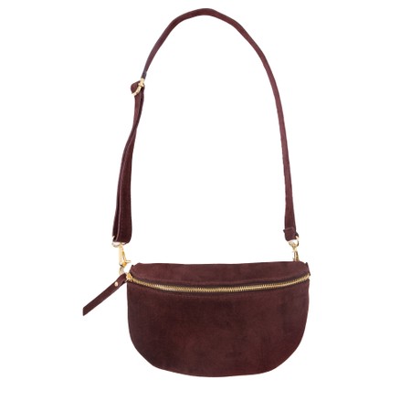 Gemini Label Bags Dahlia Suede Crossbody Bag - Red