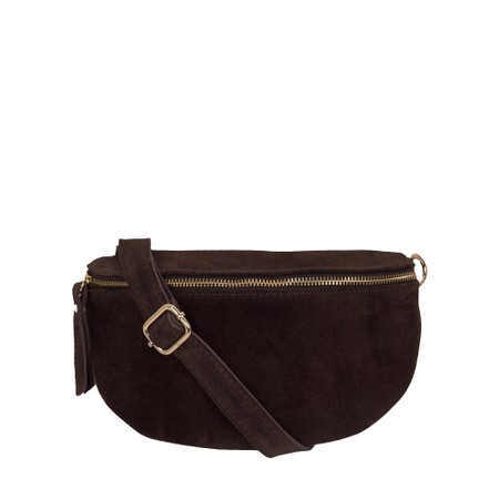 Gemini Label Bags Dahlia Suede Crossbody Bag - Brown