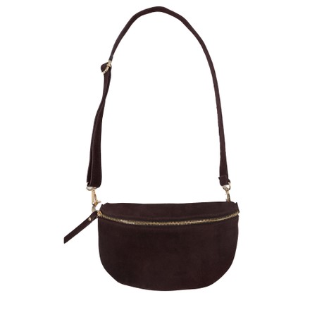 Gemini Label Bags Dahlia Suede Crossbody Bag - Brown