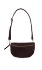 Gemini Label Bags Dark Chocolate Dahlia Suede Crossbody Bag  