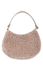 Gemini Label Bags Light Taupe Hallie Light Taupe Faux Fur Shoulder Bag  