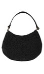 Gemini Label Bags Black  Hallie Black Faux Fur Shoulder Bag  