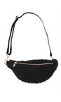 Gemini Label Bags Black  Harper Black Faux Fur Crossbody Bag  