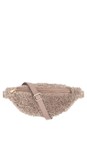 Gemini Label Bags Dark Taupe Harper Dark Taupe Faux Fur Crossbody Bag  