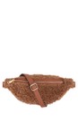 Gemini Label Bags Tan Harper Tan Faux Fur Crossbody Bag  