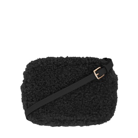 Gemini Label Bags Harper Black Faux Fur Shoulder Bag - Black