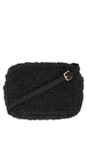 Gemini Label Bags Black  Harper Black Faux Fur Shoulder Bag  