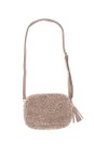 Gemini Label Bags Dark Taupe Harper Dark Taupe Faux Fur Shoulder Bag  