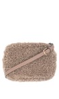 Gemini Label Bags Dark Taupe Harper Dark Taupe Faux Fur Shoulder Bag  