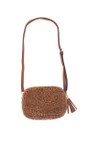 Gemini Label Bags Tan Harper Tan Faux Fur Shoulder Bag  