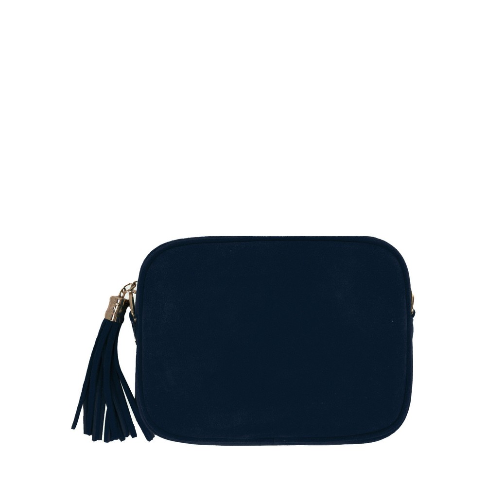 Gemini Label Bags Connie Navy Suede Cross Body Bag Navy