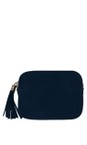 Gemini Label Bags Navy Connie Navy Suede Cross Body Bag  