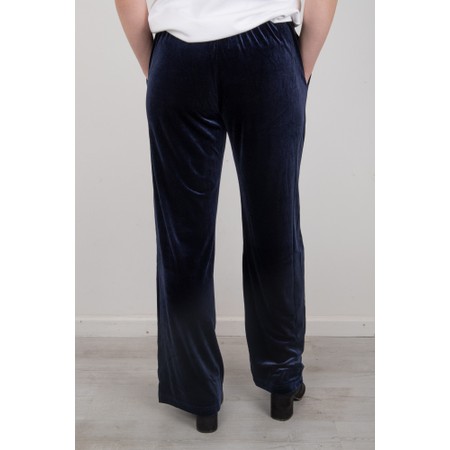 Chalk Evie Navy Velvet Trouser - Blue