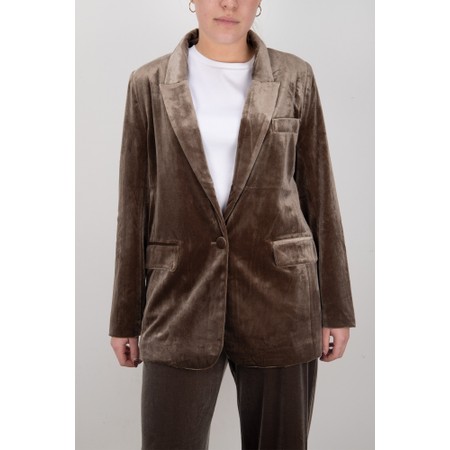 Chalk Margo Truffle Velvet Blazer - Brown