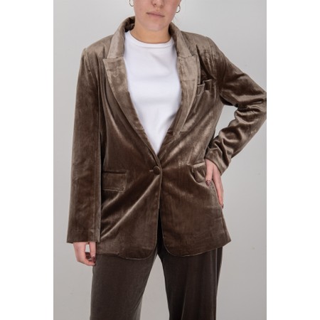 Chalk Margo Truffle Velvet Blazer - Brown