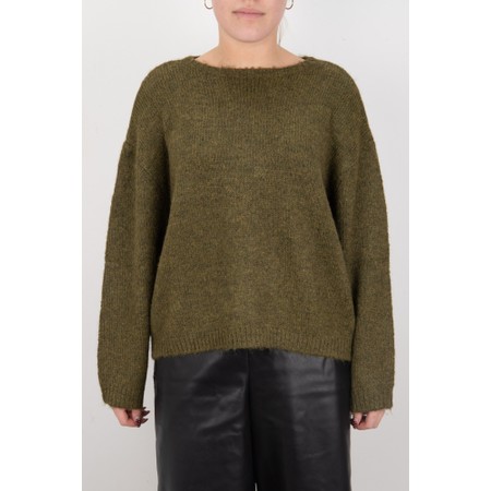Chalk Phoebe Moss Relaxed Knit Jumper - Green