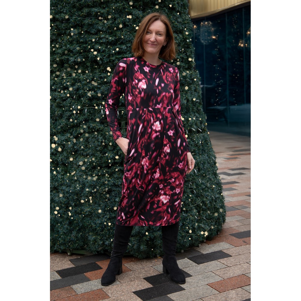 Masai Clothing MaNamo Tawny Port Print Dress Tawny Port