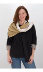 Henriette Steffensen Olive / Soft Black / Kit No Waste Triangle Patch Fleece Scarf  