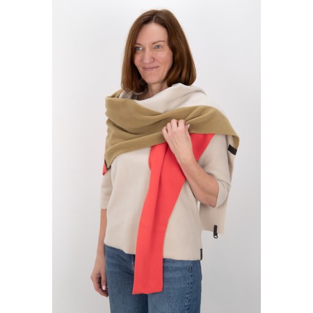 Henriette Steffensen No Waste Triangle Patch Fleece Scarf - Red