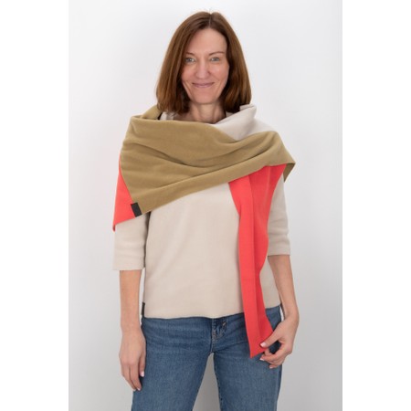 Henriette Steffensen No Waste Triangle Patch Fleece Scarf - Red