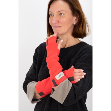 Henriette Steffensen Tomato Fleece Wrist Warmers - Red